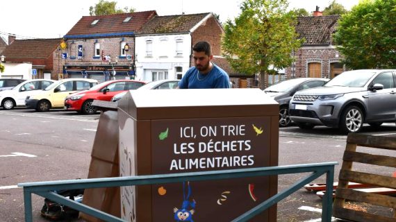 borne dechets alimentaires Aulnoy
